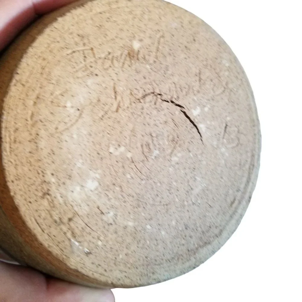Vintage Studio Pottery Vase Pot Planter Dipped Layered Glaze Signed Decorative